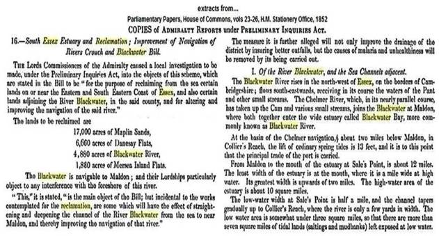 1852 - Reclamation Act of Parliament