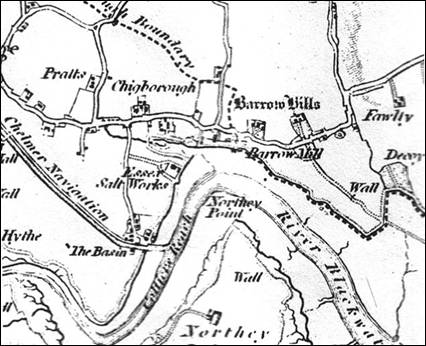 1883 OS map showing saltworks
